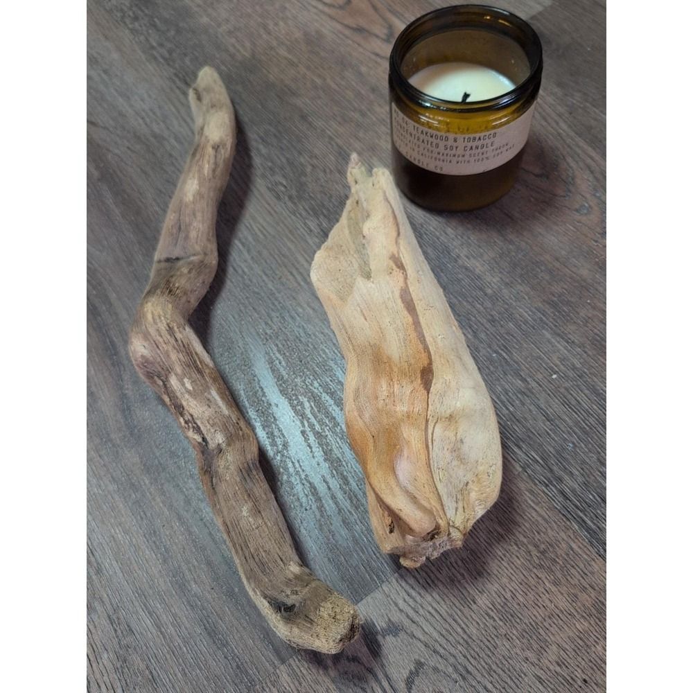 Driftwood So Cal CA Beach Ocean Wood Sculpture Art Crafts Garden Decor Lot Of 2 - Picture 14 of 15